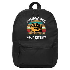 Show Me Your Kitties Retro Cat Lover 16 in Basic Backpack