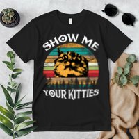 Show Me Your Kitties Retro Cat Lover Premium T-Shirt