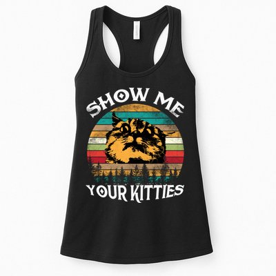 Show Me Your Kitties Retro Cat Lover Womens Tank Top