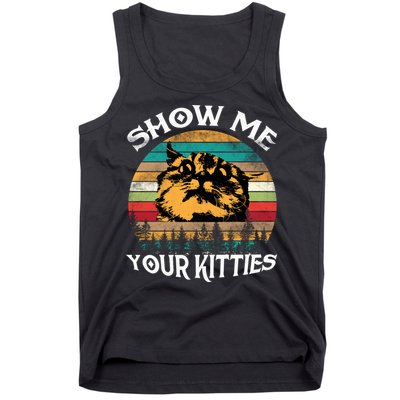 Show Me Your Kitties Retro Cat Lover Tank Top