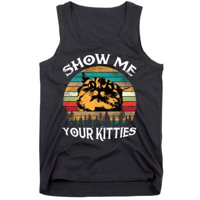 Show Me Your Kitties Retro Cat Lover Tank Top