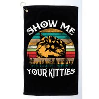 Show Me Your Kitties Retro Cat Lover Golf Towel