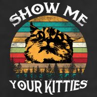 Show Me Your Kitties Retro Cat Lover Golf Towel