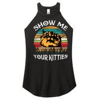 Show Me Your Kitties Retro Cat Lover Women’s Perfect Tri Rocker Tank