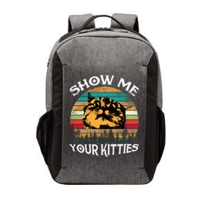 Show Me Your Kitties Retro Cat Lover Vector Backpack