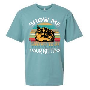 Show Me Your Kitties Retro Cat Lover Sueded Cloud Jersey T-Shirt