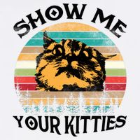 Show Me Your Kitties Retro Cat Lover Garment-Dyed Sweatshirt