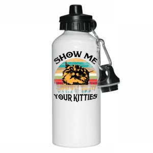 Show Me Your Kitties Retro Cat Lover Aluminum Water Bottle