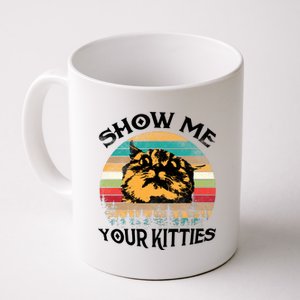 Show Me Your Kitties Retro Cat Lover Coffee Mug