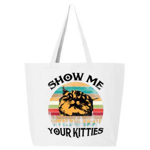 Show Me Your Kitties Retro Cat Lover 25L Jumbo Tote