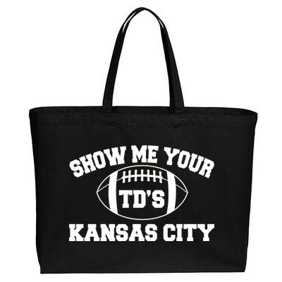 Show Me Your TD'S Kansas City Football Cotton Canvas Jumbo Tote