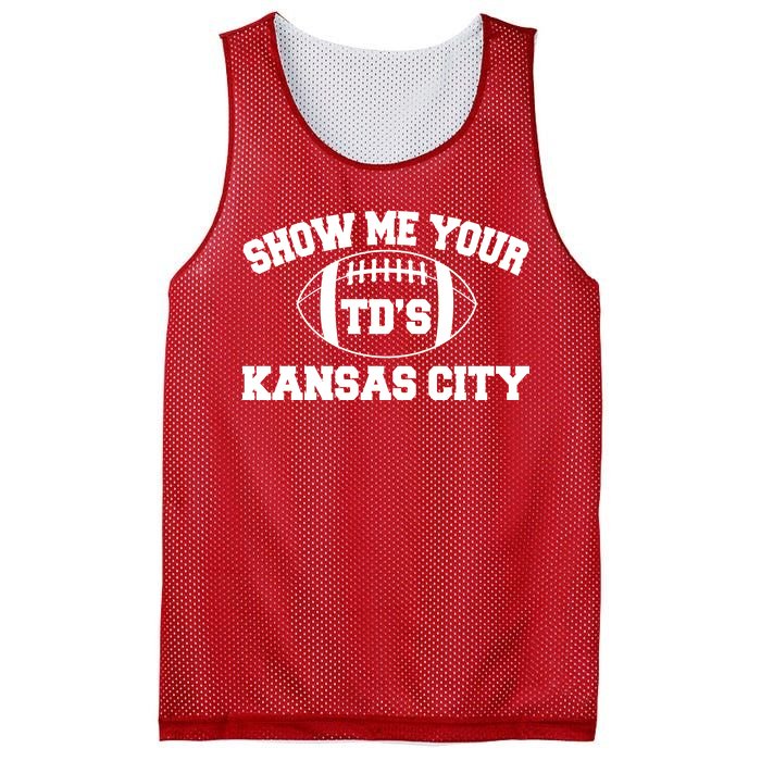 Show Me Your TD'S Kansas City Football Mesh Reversible Basketball Jersey Tank