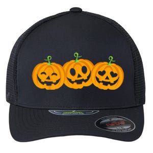 Spooky Halloween Pumpkin Decorations Flexfit Unipanel Trucker Cap