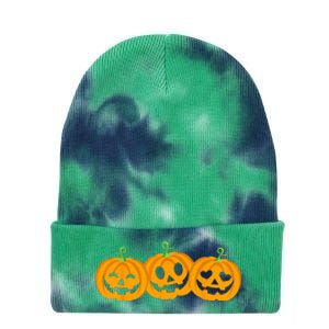 Spooky Halloween Pumpkin Decorations Tie Dye 12in Knit Beanie