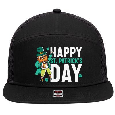 Saint Happy Patricks Day 7 Panel Mesh Trucker Snapback Hat