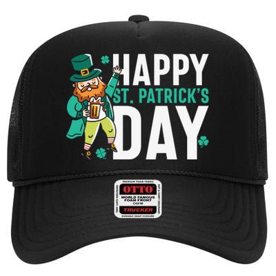 Saint Happy Patricks Day High Crown Mesh Back Trucker Hat