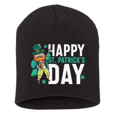 Saint Happy Patricks Day Short Acrylic Beanie