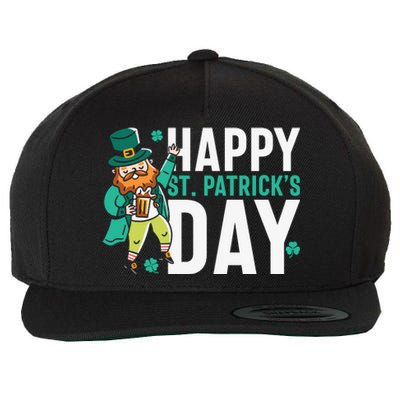 Saint Happy Patricks Day Wool Snapback Cap