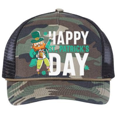 Saint Happy Patricks Day Retro Rope Trucker Hat Cap