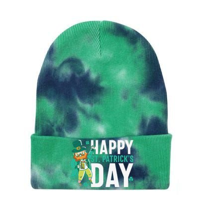 Saint Happy Patricks Day Tie Dye 12in Knit Beanie