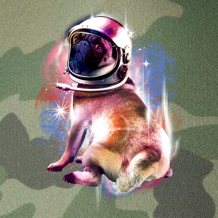 Space Hunger Pug Legacy Tie Dye Trucker Hat