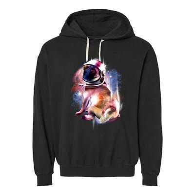Space Hunger Pug Garment-Dyed Fleece Hoodie