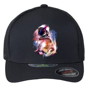 Space Hunger Pug Flexfit Unipanel Trucker Cap