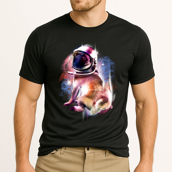 Space Hunger Pug Cooling Performance Crew T-Shirt