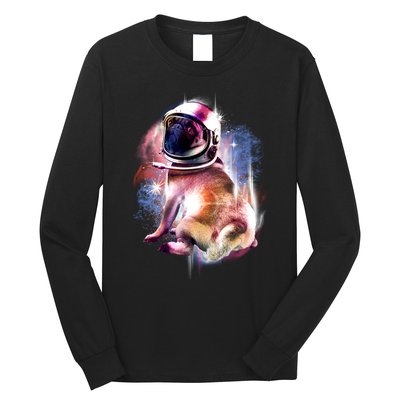 Space Hunger Pug Long Sleeve Shirt