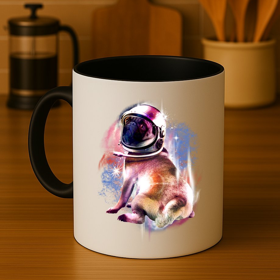 Space Hunger Pug Mug