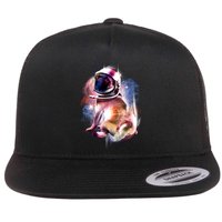 Space Hunger Pug Flat Bill Trucker Hat