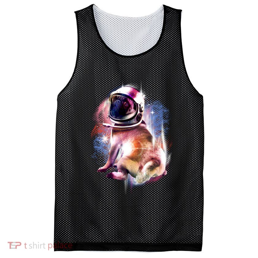 Space Hunger Pug Mesh Reversible Basketball Jersey Tank