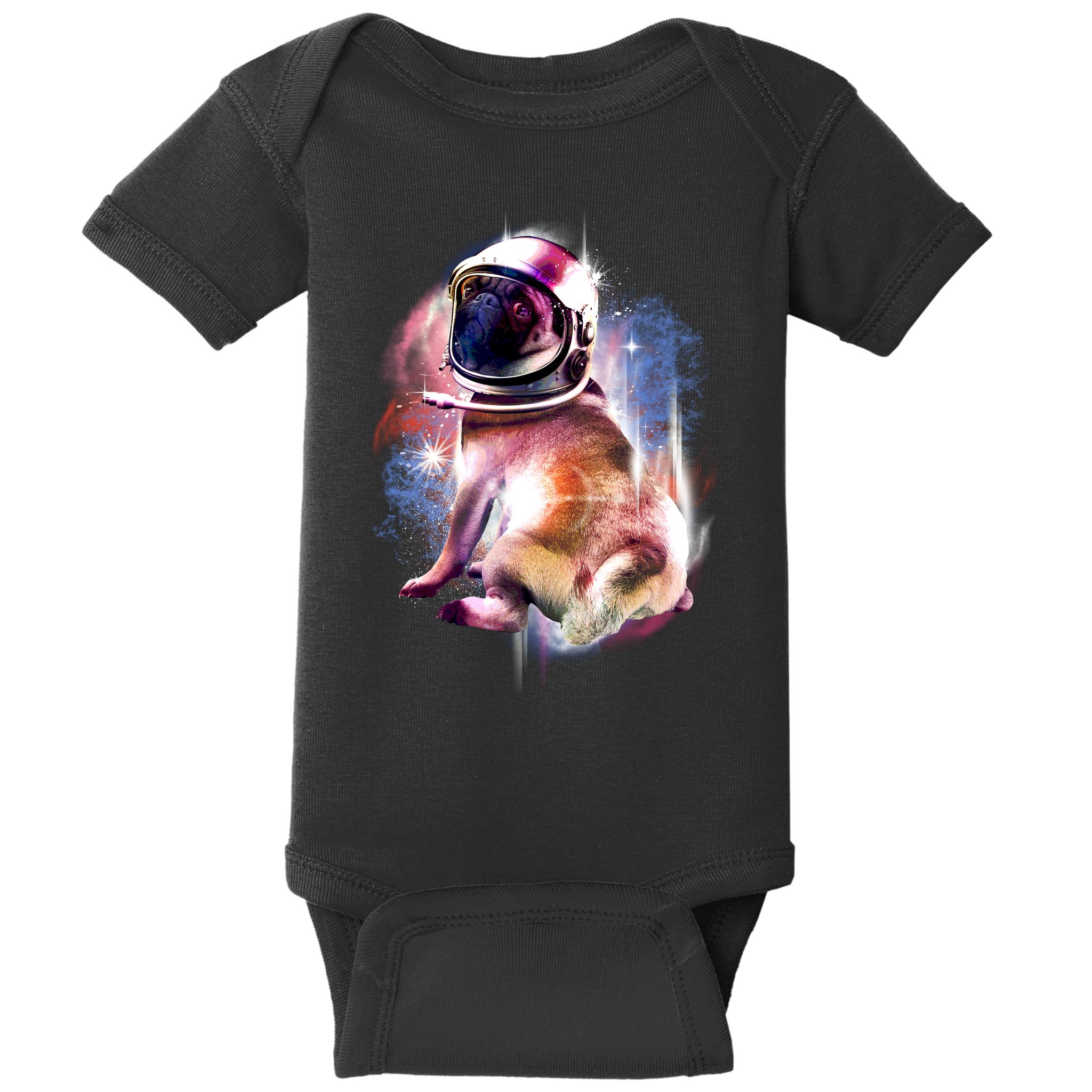 Space Hunger Pug Baby Bodysuit