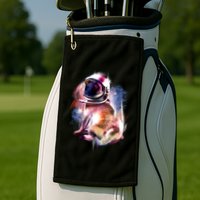 Space Hunger Pug Golf Towel