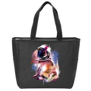 Space Hunger Pug Zip Tote Bag