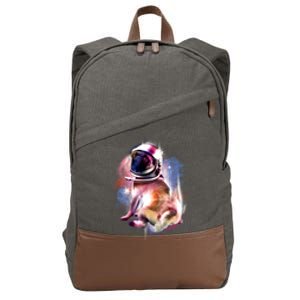 Space Hunger Pug Cotton Canvas Backpack