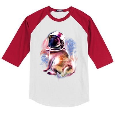 Space Hunger Pug Kids Colorblock Raglan Jersey