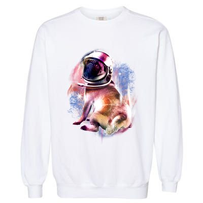 Space Hunger Pug Garment-Dyed Sweatshirt