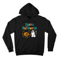 Spooky Halloween Pumpkin Ghost Retro Vibes Tall Hoodie