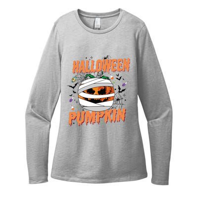 Scary Halloween Pumpkin Vintage Stay Spooky Womens CVC Long Sleeve Shirt