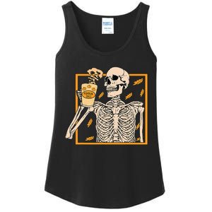 Spooky Halloween Pumpkin Spice Syrup Creamer Ladies Essential Tank