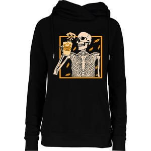 Spooky Halloween Pumpkin Spice Syrup Creamer Womens Funnel Neck Pullover Hood