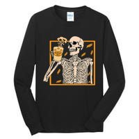 Spooky Halloween Pumpkin Spice Syrup Creamer Tall Long Sleeve T-Shirt