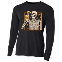 Spooky Halloween Pumpkin Spice Syrup Creamer Cooling Performance Long Sleeve Crew