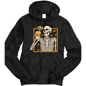 Spooky Halloween Pumpkin Spice Syrup Creamer Tie Dye Hoodie