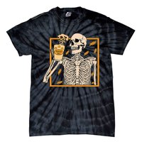 Spooky Halloween Pumpkin Spice Syrup Creamer Tie-Dye T-Shirt