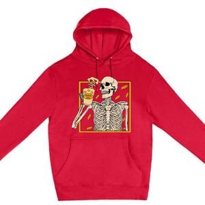 Spooky Halloween Pumpkin Spice Syrup Creamer Premium Pullover Hoodie