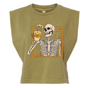 Spooky Halloween Pumpkin Spice Syrup Creamer Garment-Dyed Women's Muscle Tee