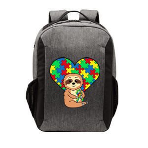 Sloth Heart Puzzle Piece Ribbon Cool Autism Awareness Gift Vector Backpack