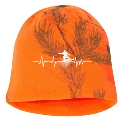 Snowboarding Heartbeat Pulse Distressed For Ski Lovers Cute Gift Kati - Camo Knit Beanie